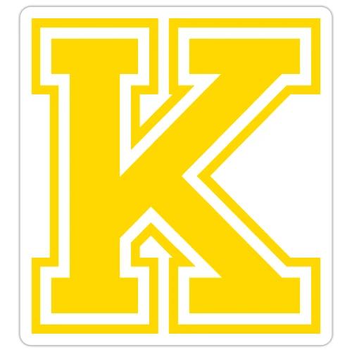 Letter k – Capital Athletic Alphabet Monogram - Sticker