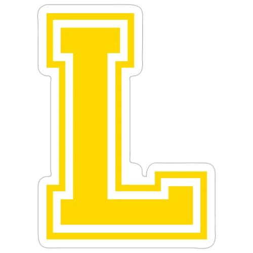 Letter L – Capital Athletic Alphabet Monogram - Sticker