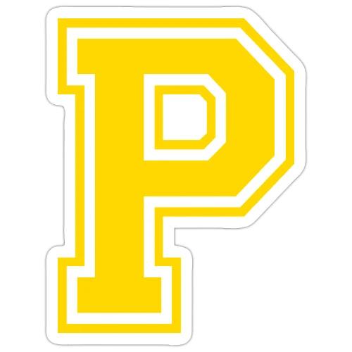 Letter P – Capital Athletic Alphabet Monogram - Sticker