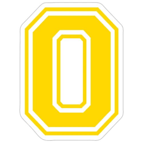 Letter O – Capital Athletic Alphabet Monogram - Sticker