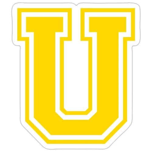 Letter U – Capital Athletic Alphabet Monogram - Sticker