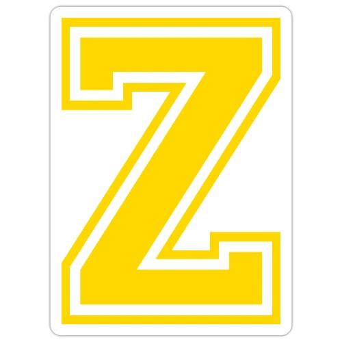 Letter Z – Capital Athletic Alphabet Monogram - Sticker
