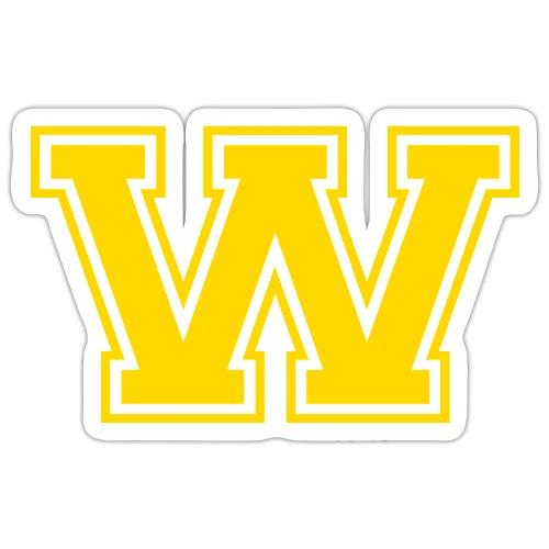 Letter W – Capital Athletic Alphabet Monogram - Sticker