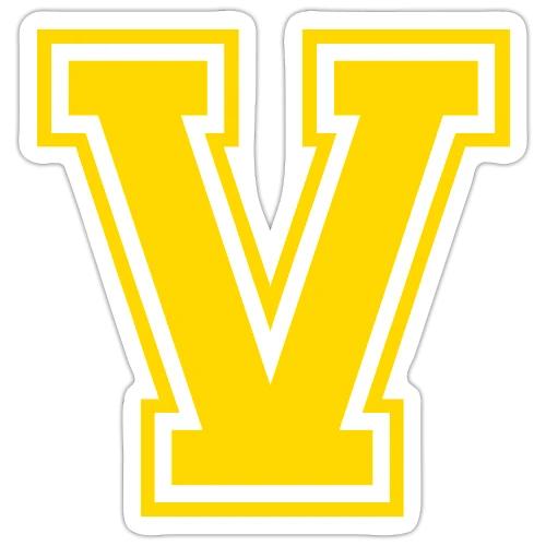 Letter V – Capital Athletic Alphabet Monogram - Sticker