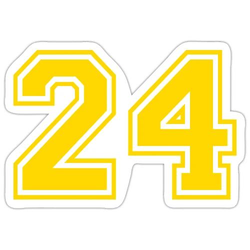 Number 24 in a classic athletic collegiate font - Sticker