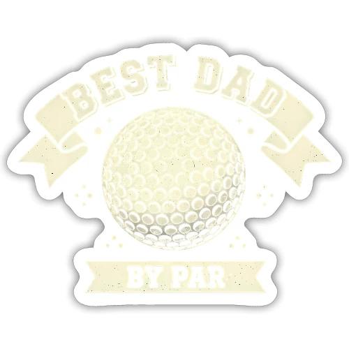Best Dad By Par Retro Vintage Style - Sticker