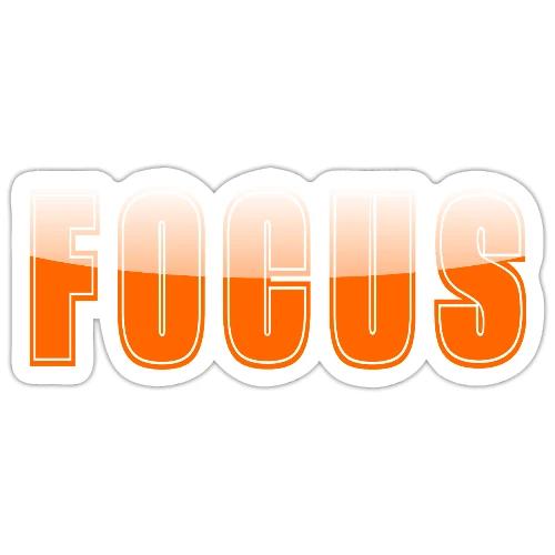 FOCUS Vibrant Orange Motivational Word Design - Sticker