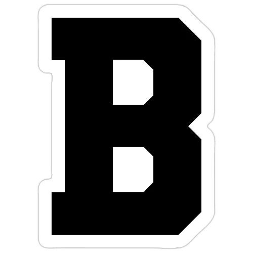 Varsity Letter B Athletic Alphabet Graphic - Sticker