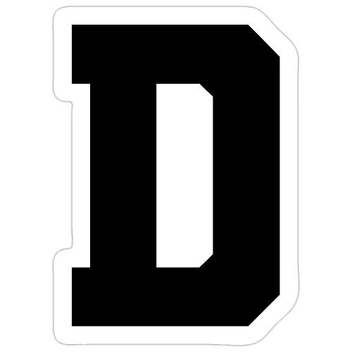 Varsity Letter D Athletic Alphabet Design - Sticker