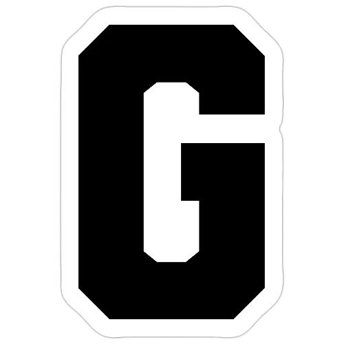 Varsity Letter G Collegiate Alphabet Art - Sticker