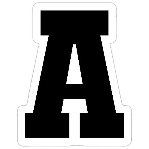 Varsity Letter A Athletic Monogram Design - Sticker