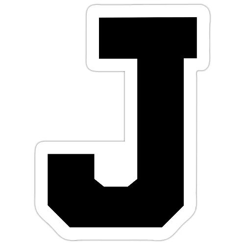 Varsity Letter J Athletic Alphabet Graphic - Sticker
