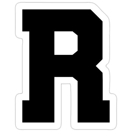 Varsity Letter R Athletic Monogram - Sticker