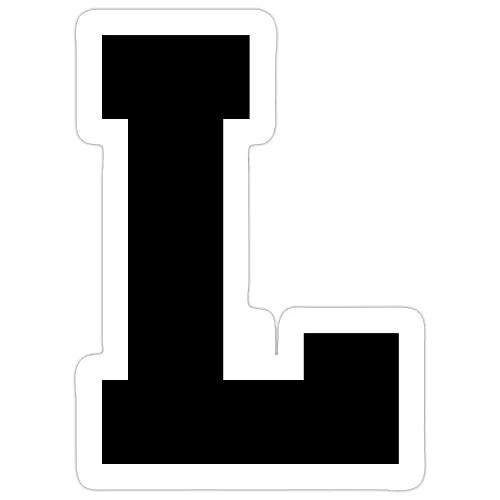 Varsity Letter L Athletic Monogram - Sticker