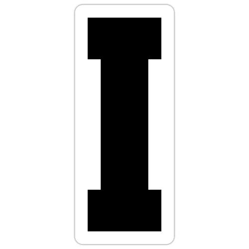 Varsity Letter I Collegiate Monogram - Sticker