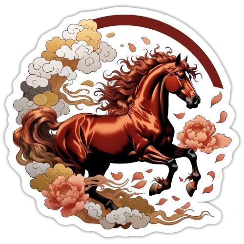 Year of the Horse T Shirt, Lunar New Year Gift - Sticker