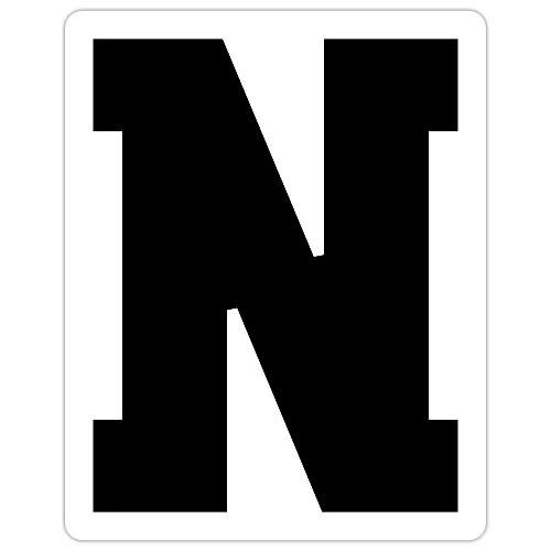 Varsity Letter N Athletic Font Graphic - Sticker