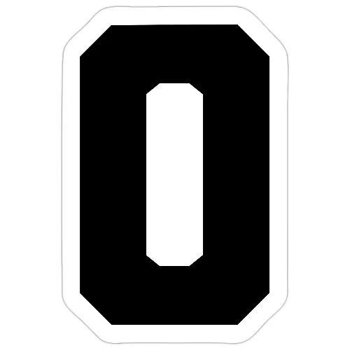 Varsity Letter O Collegiate Monogram - Sticker