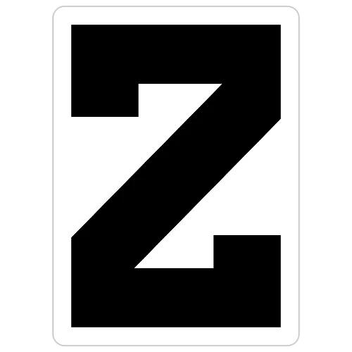Varsity Letter Z Athletic Font Design - Sticker