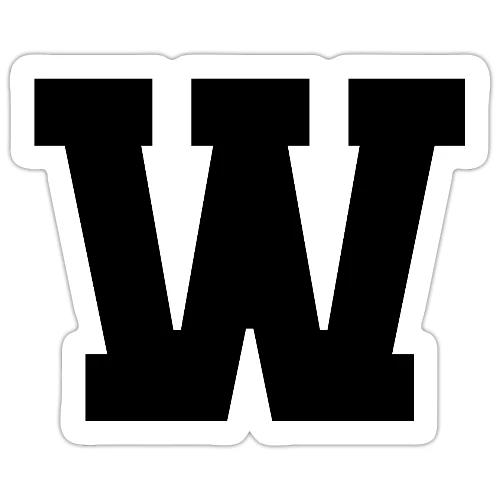 Varsity Letter W Collegiate Font Design - Sticker