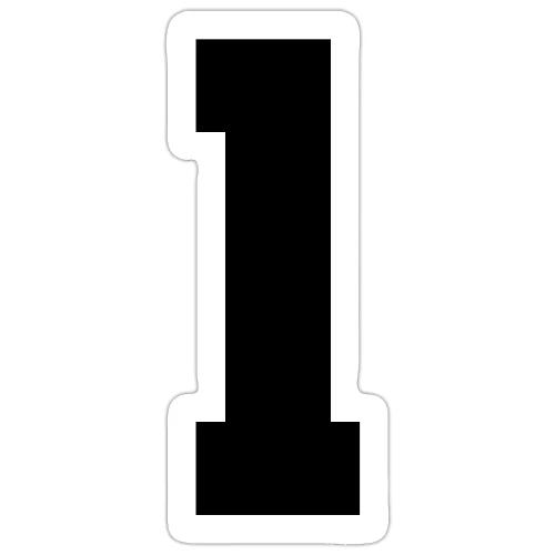 Varsity Number 1 Athletic Style - Sticker