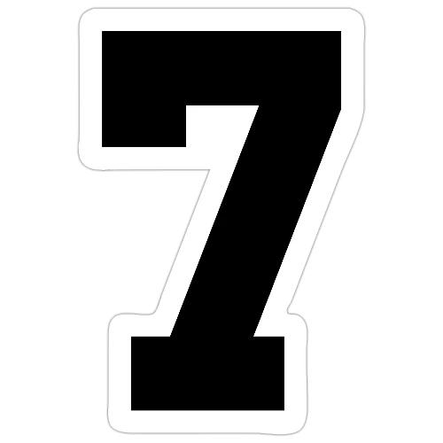Varsity Number 7 Athletic Look - Sticker