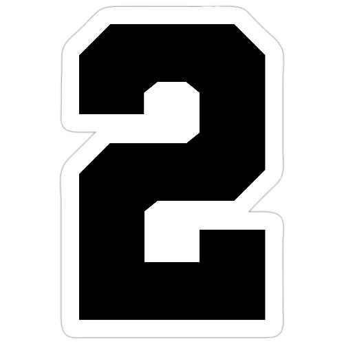 Varsity Number 2 Sports Design - Sticker
