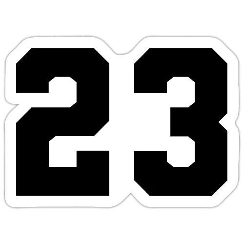 Varsity Number 23 Athletic Style - Sticker
