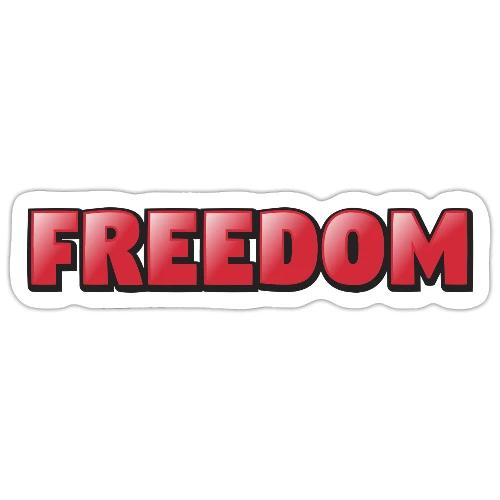 Freedom Bold 3D Word Art Design - Sticker