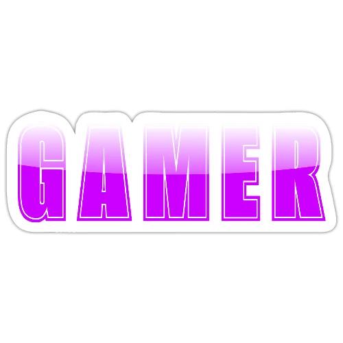 Gamer Purple Glossy Collegiate Design - Sticker