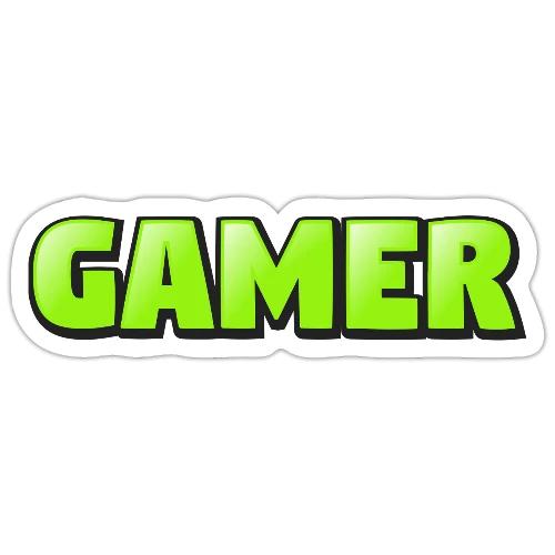 Gamer Neon Green Gaming Logo Design - Sticker