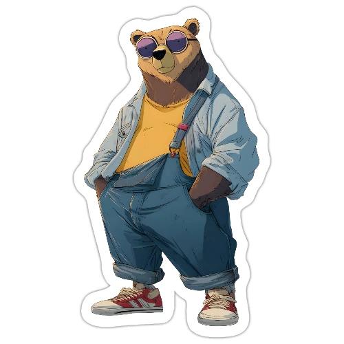 Fashion Streetwear Bear Cartoon Art - Sticker