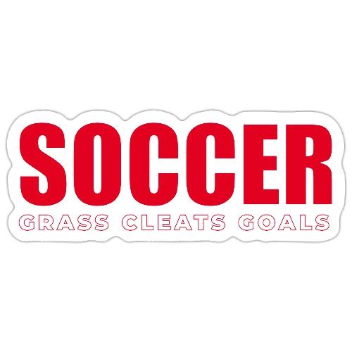 Soccer Grass Cleats Goals Typography Design - Sticker
