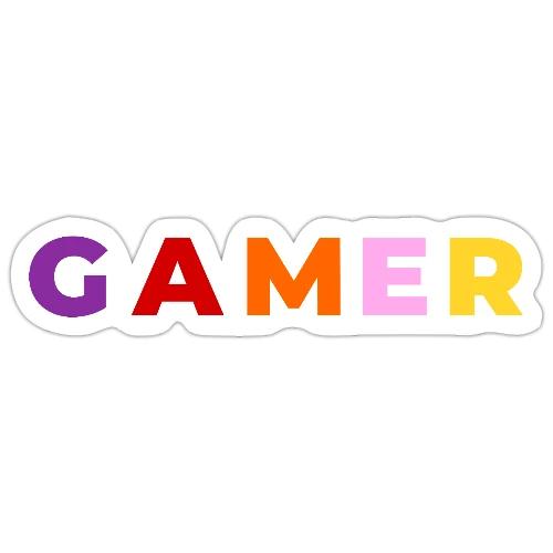 Multicolor GAMER Typography Design - Sticker
