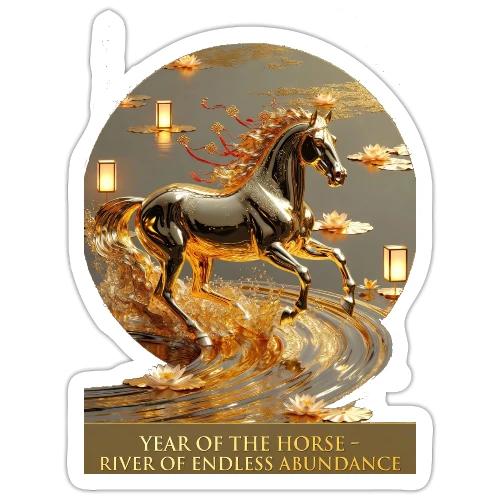 Year of the Horse Abundance T Shirt, Lunar NY Gift - Sticker