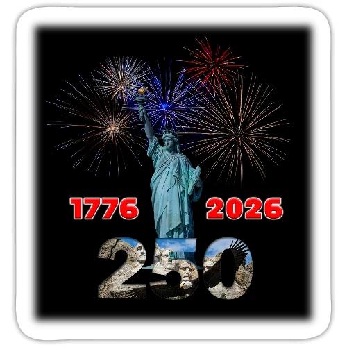 1776 - 2026 - 250 Years USA | Fireworks - Sticker