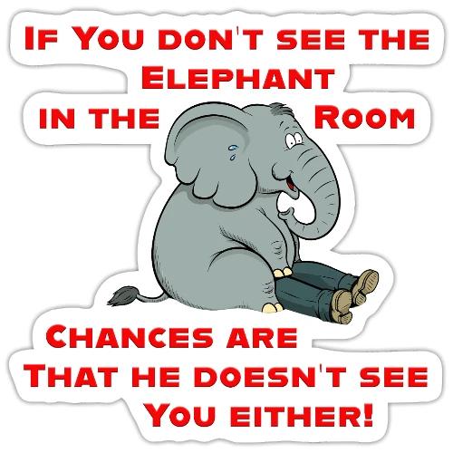 Elephant in the Room Meme - Sticker