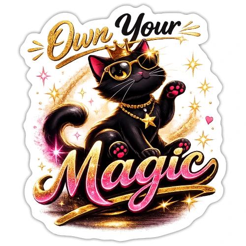 Own Your Magic – Glam Black Cat - Sticker