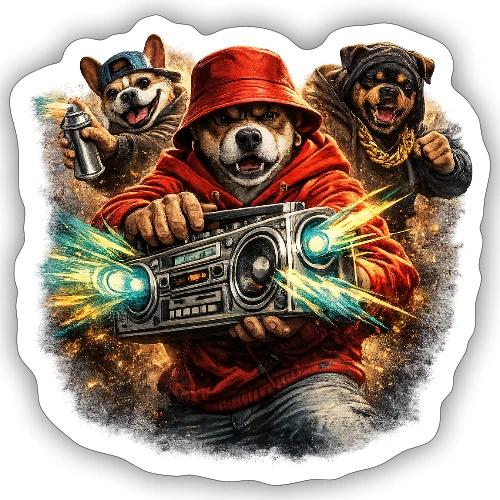 Urban Beat Dog Heroes - Sticker