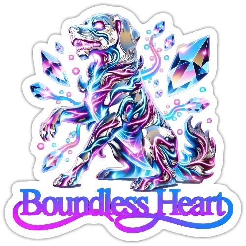 Boundless Heart Neon Galaxy Dog Shirt - Sticker