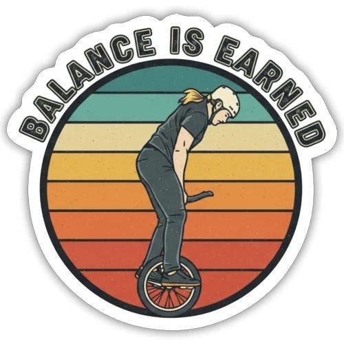 Balance Is Earned Girl Style - Sticker