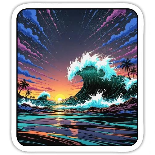 Infinite Wave Field - Sticker