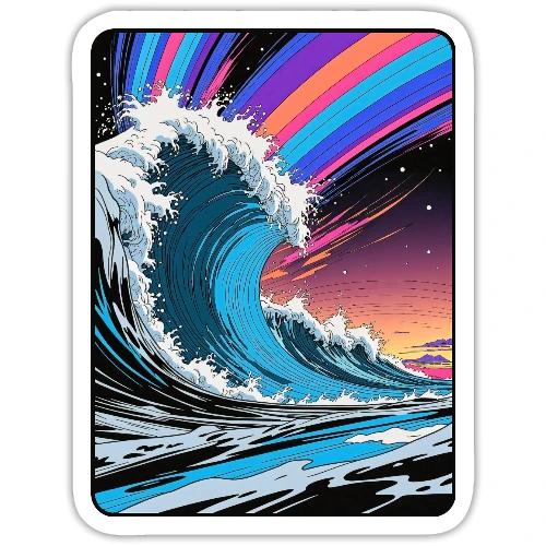 Rainbow Sky Dream Wave - Sticker