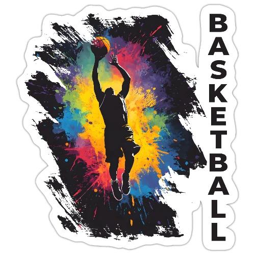 High Energy Basketball Paint Splatter Art - Sticker