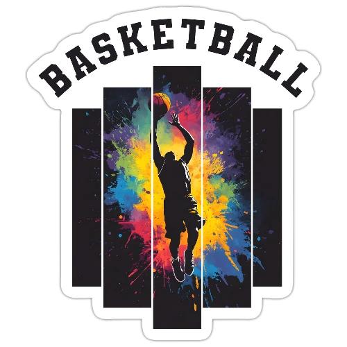 Basketball Slam Dunk Splash Design - Sticker