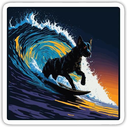Black Dog Dawn Patrol - Sticker