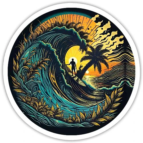 Sunrise Flower Barrel - Sticker