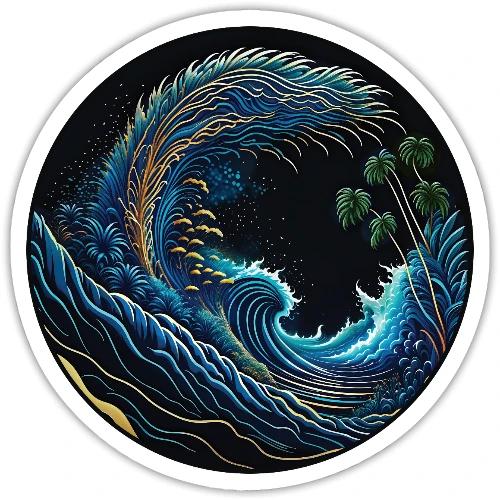 Leaf Wave - Sticker