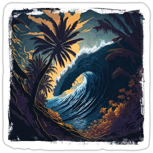 Moonlight Jungle Wave - Sticker