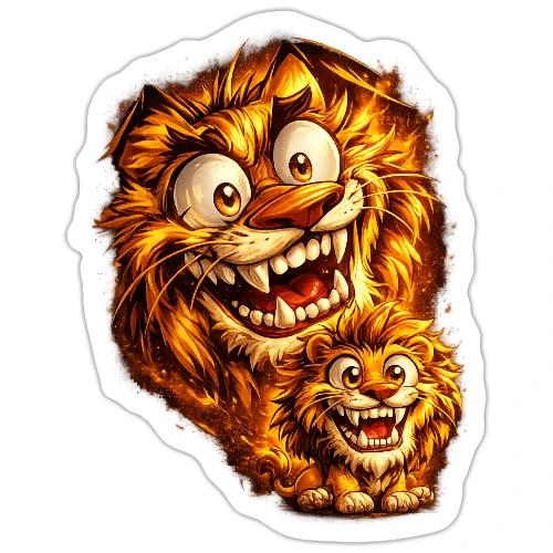 Crazy Double Lion Streetwear - Sticker